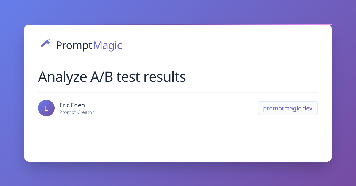 Analyze A/B test results