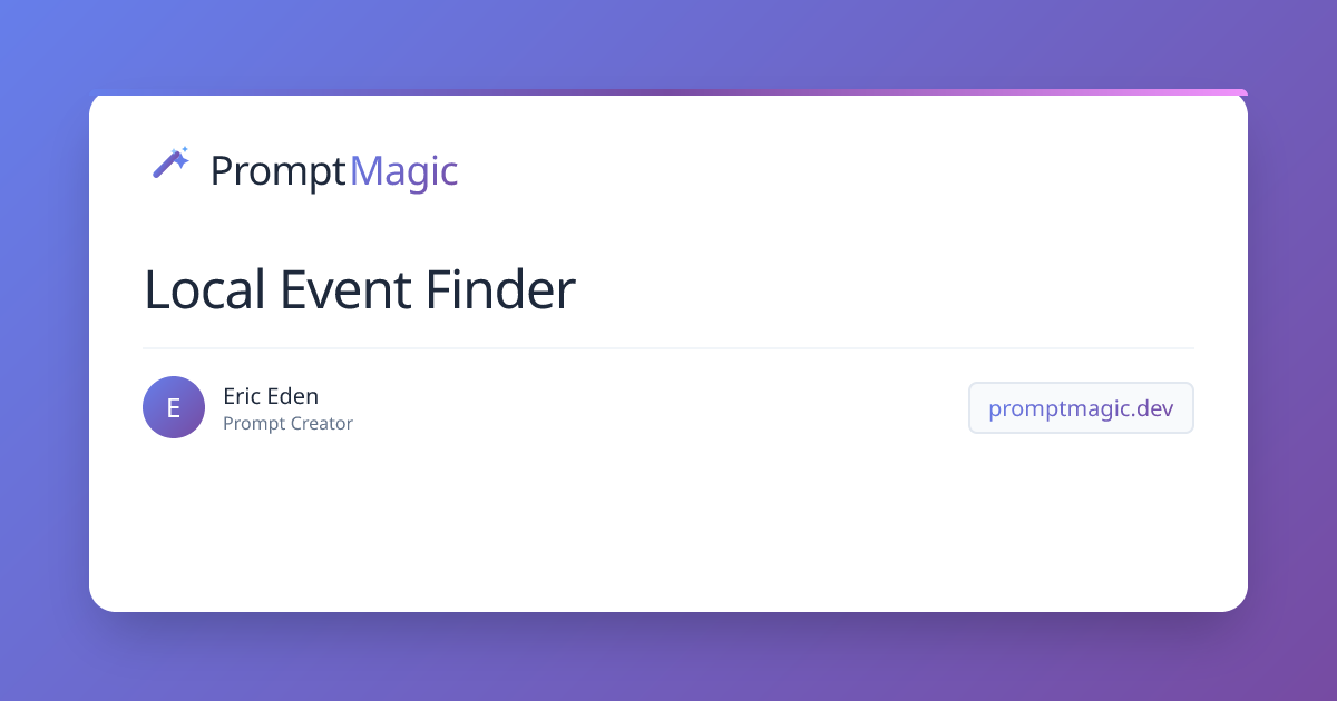 Local Event Finder