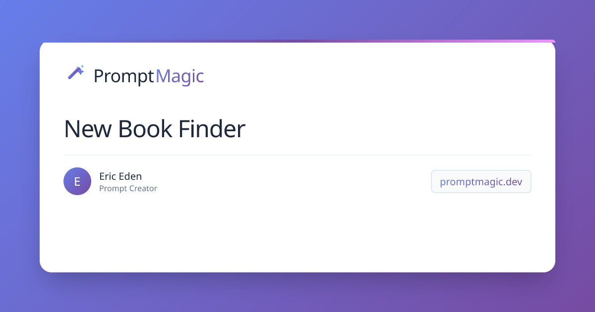 New Book Finder