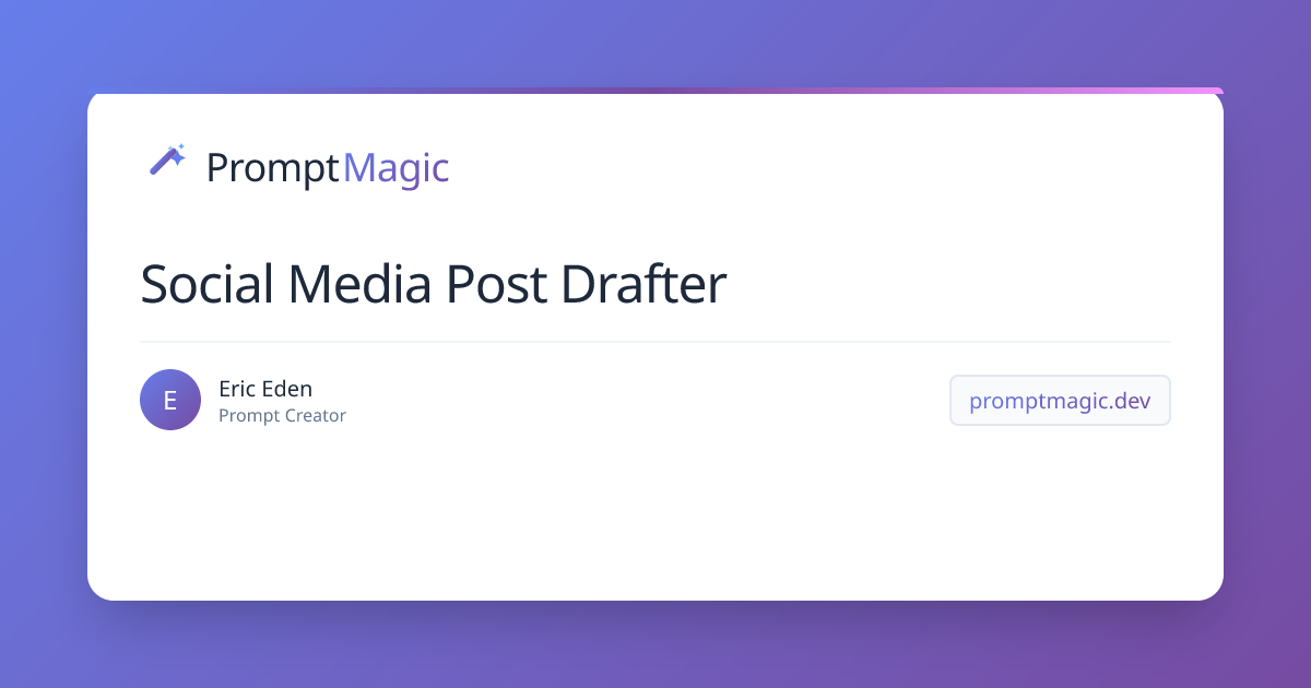 Social Media Post Drafter